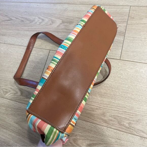 Fossil Signature Striped Multicolor Leather Shoulder Bag - Picture 5 of 11